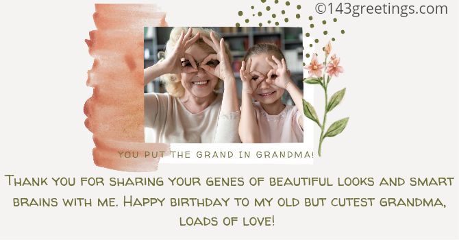 birthday wishes for grandmother form grand daughter