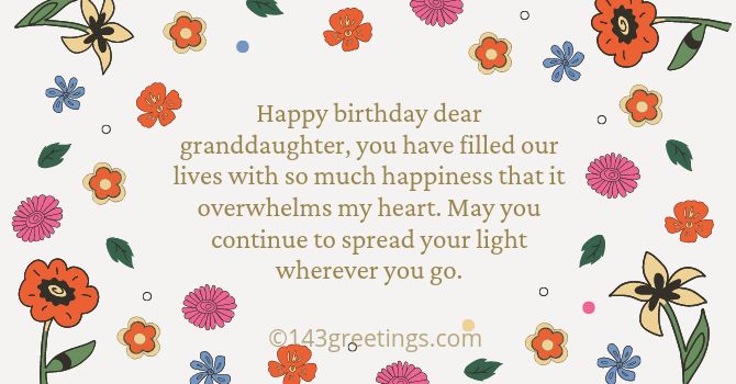 Birthday Wishes For Grand Daughter, Quotes & Images - 143greetings
