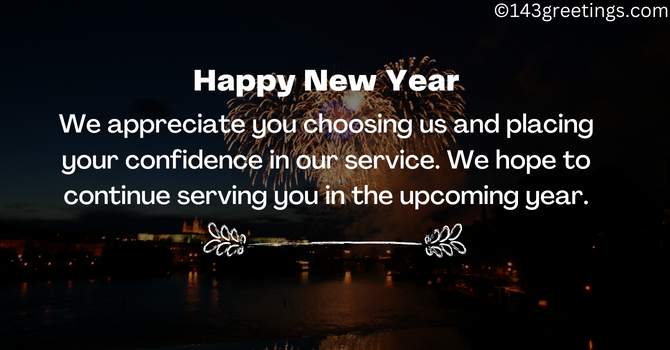 Business New Year Wishes for Customers