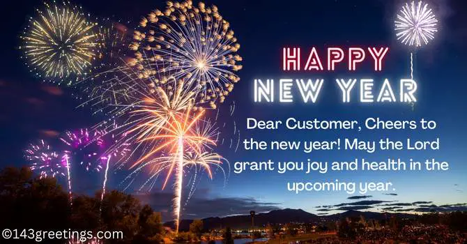 Business New Year Wishes to Customers 2024
