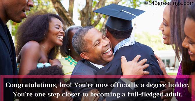 Funny Wishes for Brother on Graduation