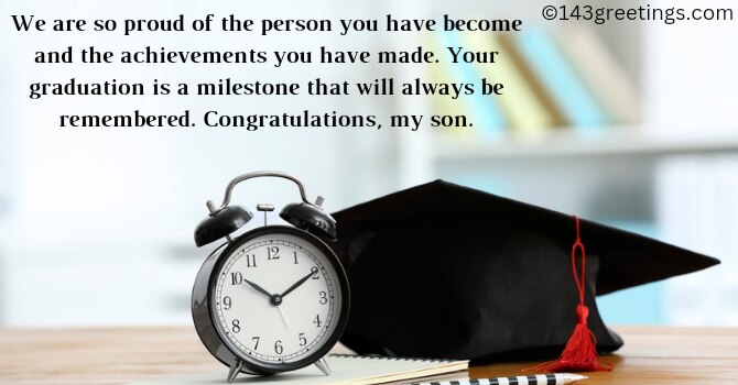 Graduation Message from Parents to Son