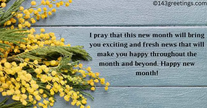 Happy New Month Prayers for My Friend