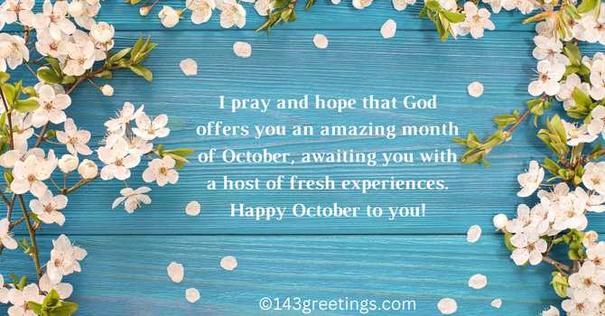 Happy New Month Wishes for October