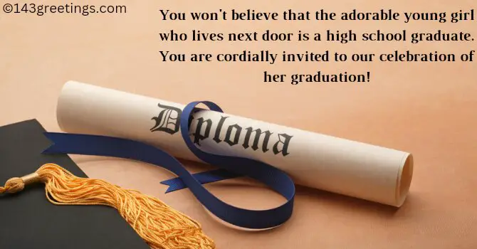 High School Graduation Party Invitation Wording