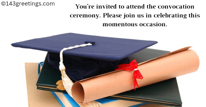 Invitation for Convocation Ceremony