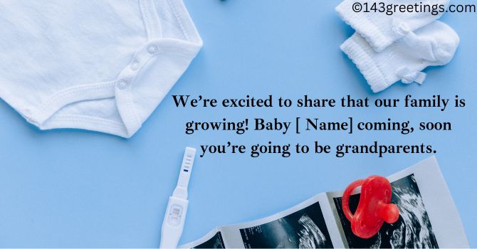 Pregnancy Announcement Message to Grandparents