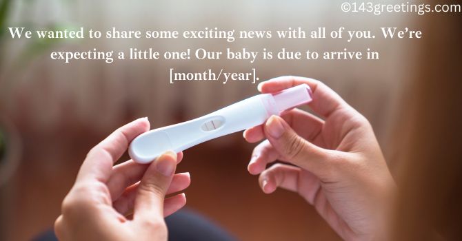 Pregnancy Announcement Message to the Family