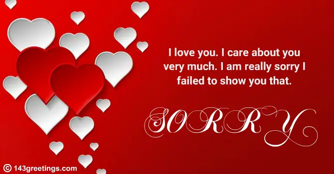 romantic sorry messages for wife