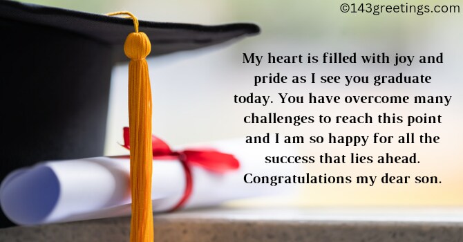 Sweet Graduation Messages for Your Son