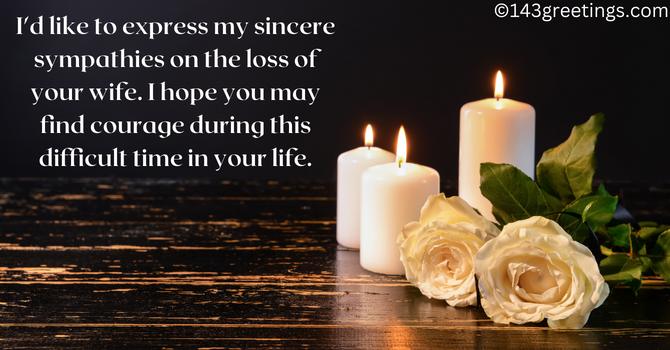 Sympathy Card for Loss of Wife
