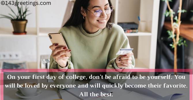 The First-Day College Wishes SMS