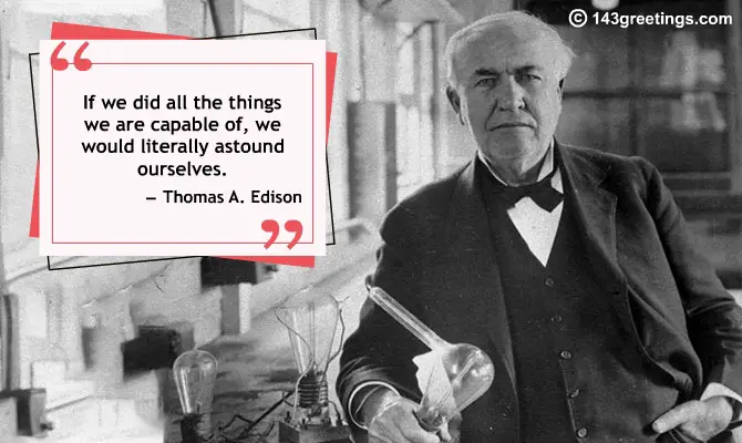 thomas alva edison inspirational quotes