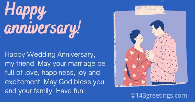 wedding anniversary wishes for friends