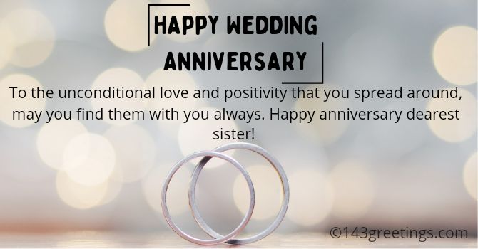 wedding anniversary wishes for sister