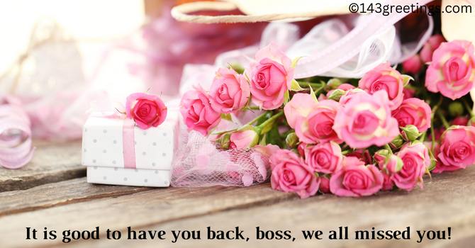 Welcome Back Message to Boss from Vacation