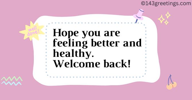 Welcome Back to Work Message after Covid-19