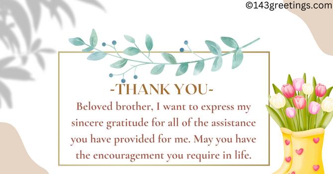 Prayer of Appreciation to a Brother