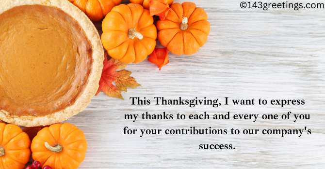 Thanksgiving Messages To Employees